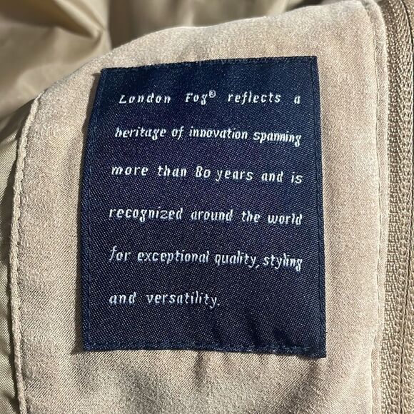 London Fog All Weather Faux Suede Embroidered Jacket Drawstring Waist Size Small - Picture 10 of 12